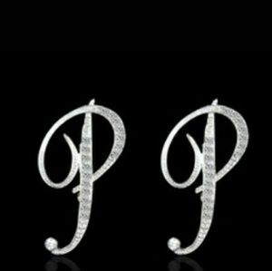 Crystal Intial Earrings ☆ Read Description